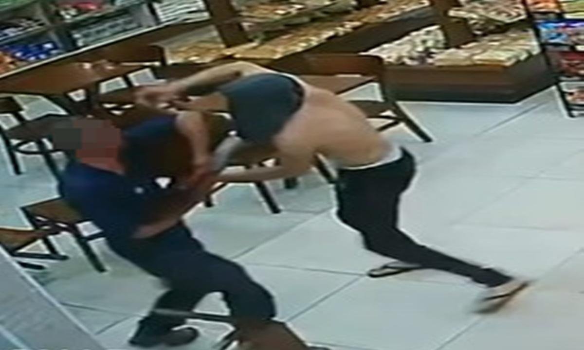 Homem brutalmente atacado em padaria no DF deu carona para agressores