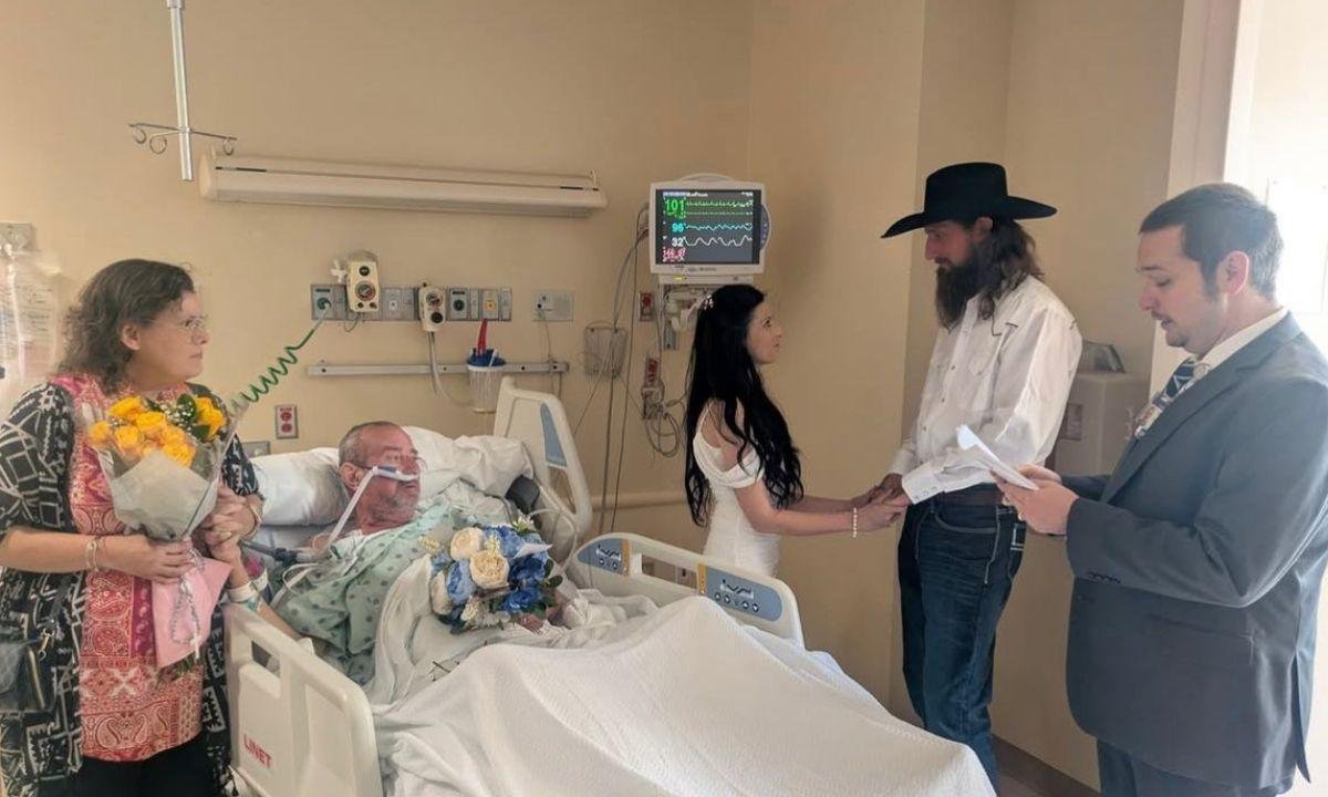 Amor supera tudo: filho se casa em hospital para pai poder participar