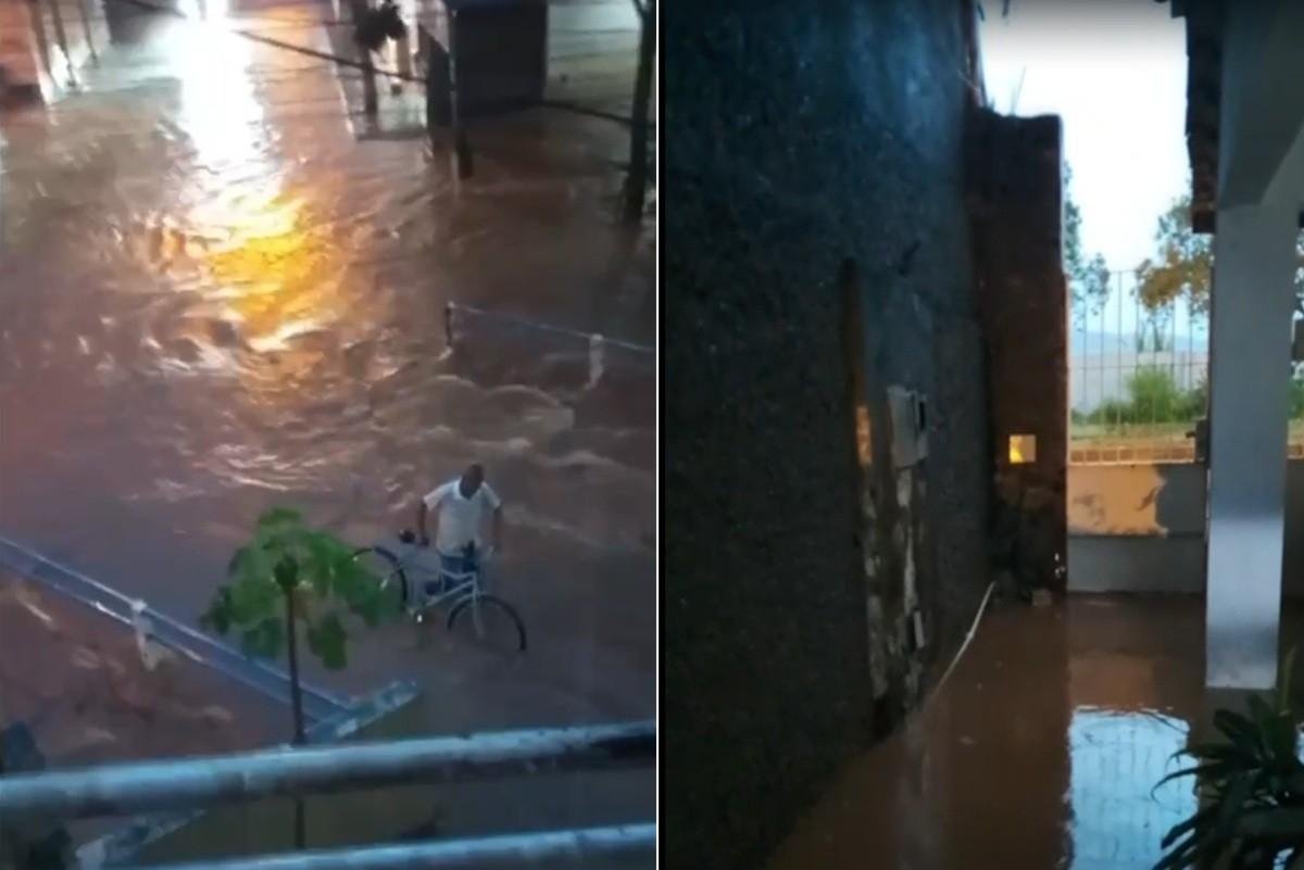 Chuva volta a causar alagamentos em Itaperuna um dia após enxurrada | G1