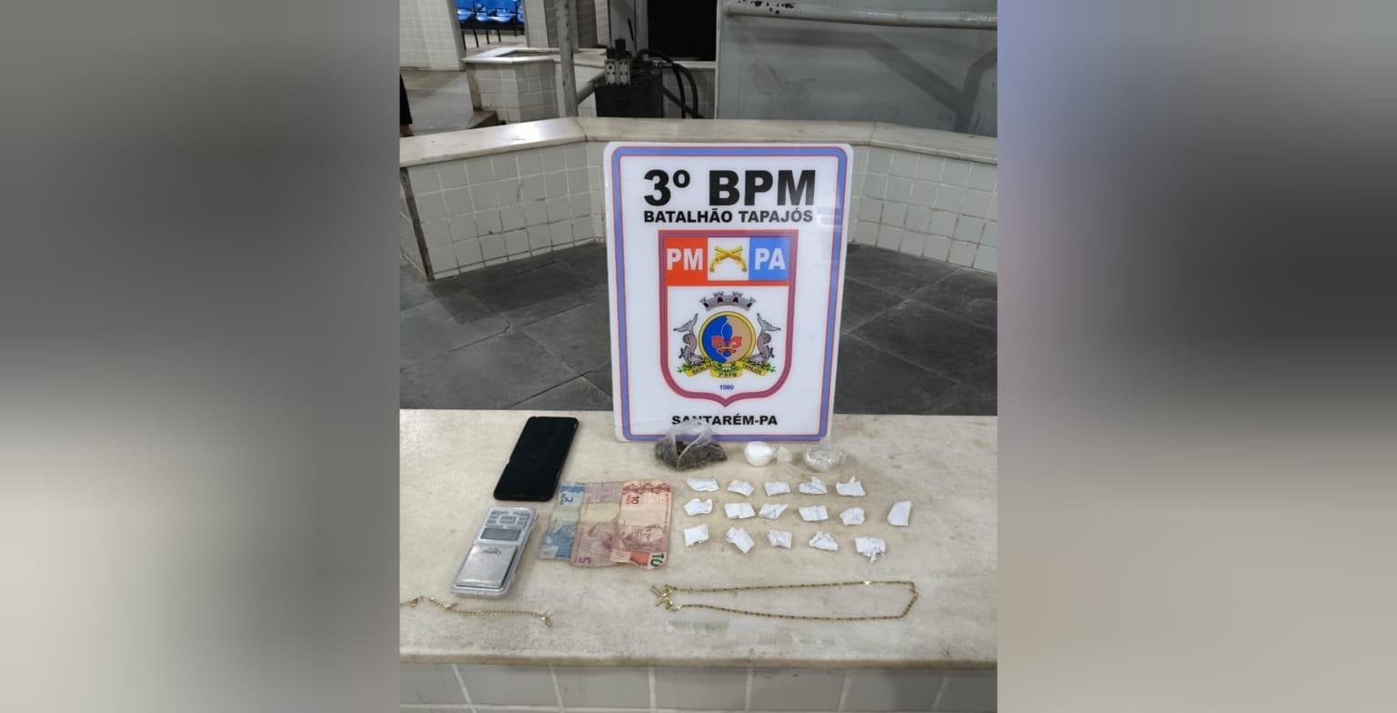 Jovem com tornozeleira eletrônica é preso por tráfico no bairro Salvação, em Santarém | G1