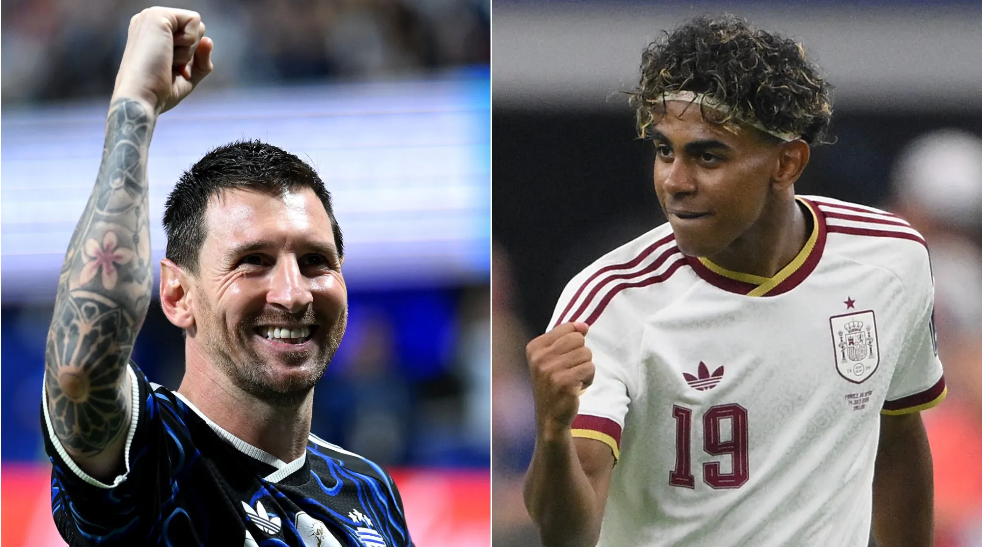 É #FATO foto em que Messi dá banho em Lamine Yamal ainda bebê; imagem foi para calendário beneficente